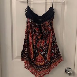 Navy print Romper